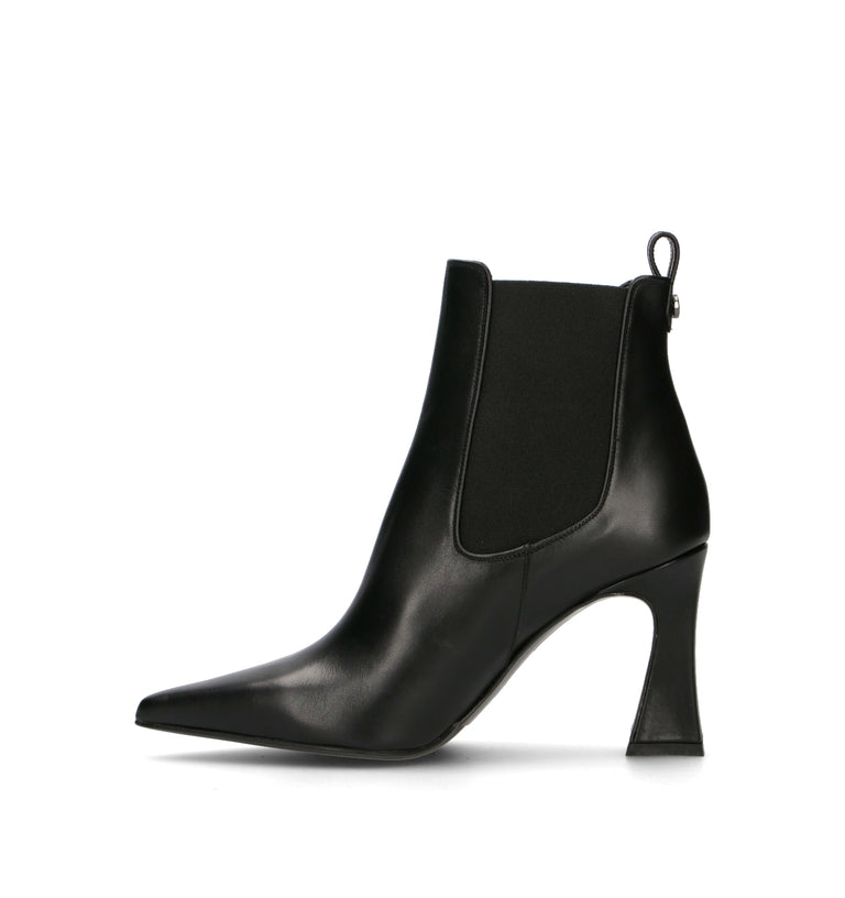 ALBANO Tronchetto donna nero in pelle