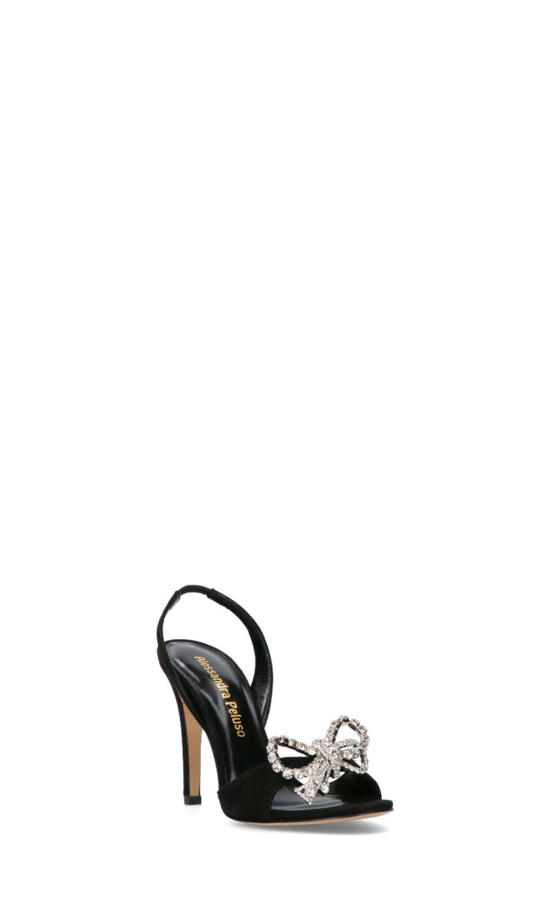 ALESSANDRO PELUSO Slingback donna nera in suede