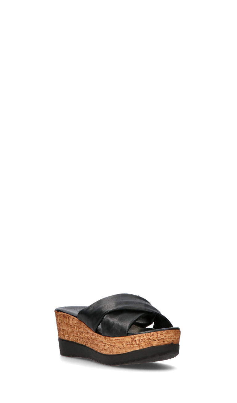 MIDELETTE Ciabatta donna nera in pelle