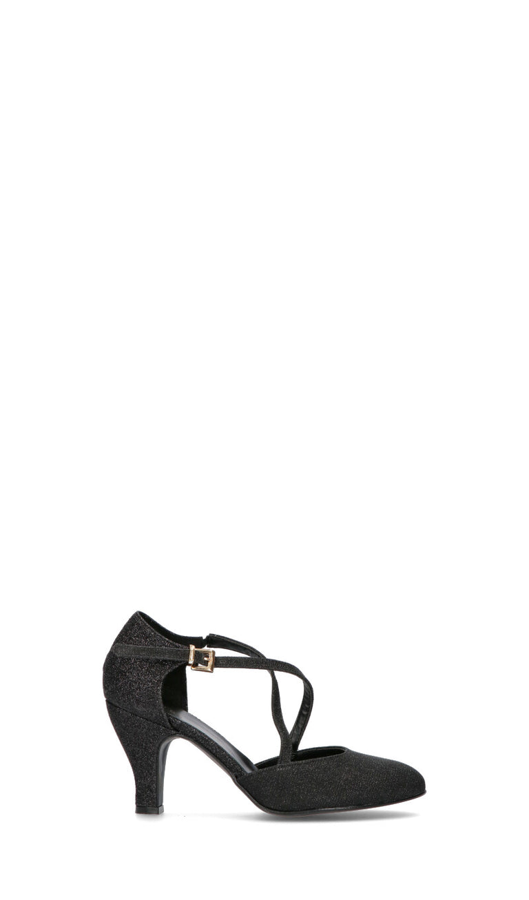 Tds Jazz Scarpe Da Ballo Donna In Pelle Con Tacco E Suola Gomma - Colore Nero