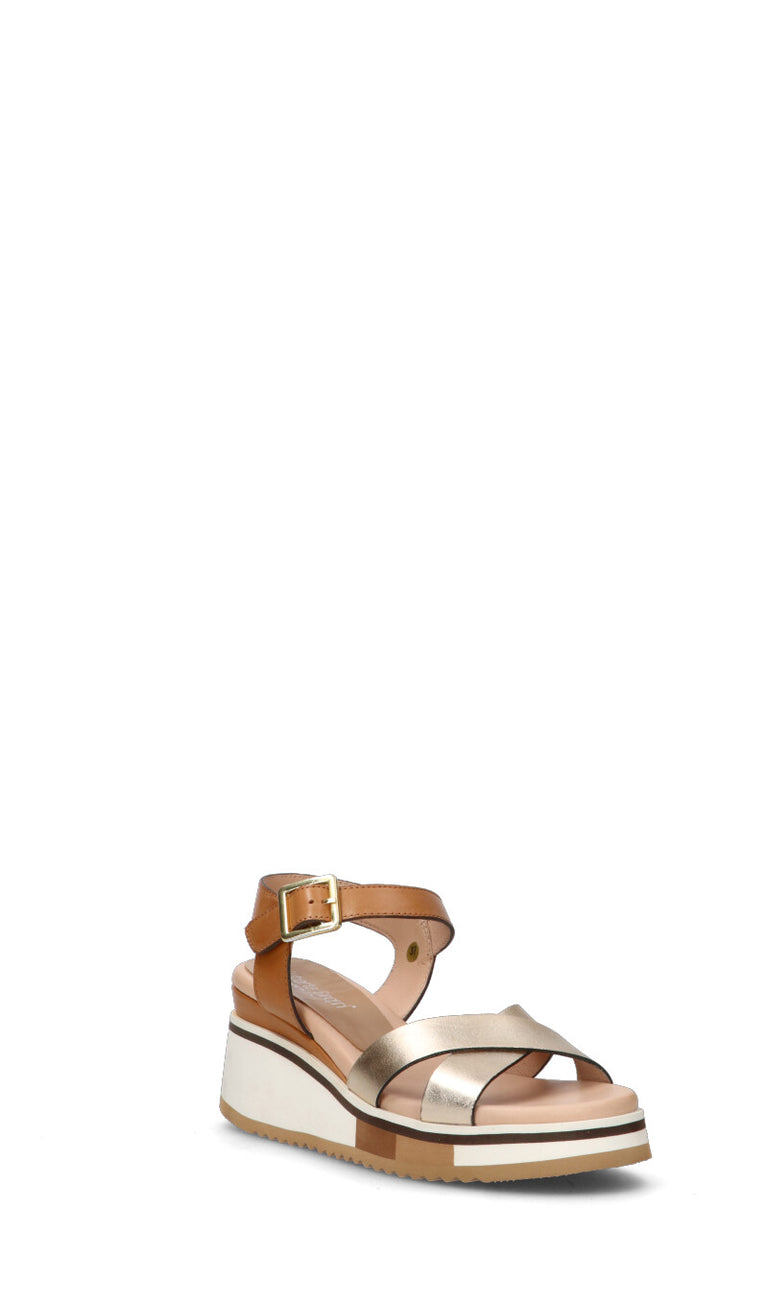 ROBERTA GINEPRI Sandalo donna marrone in pelle