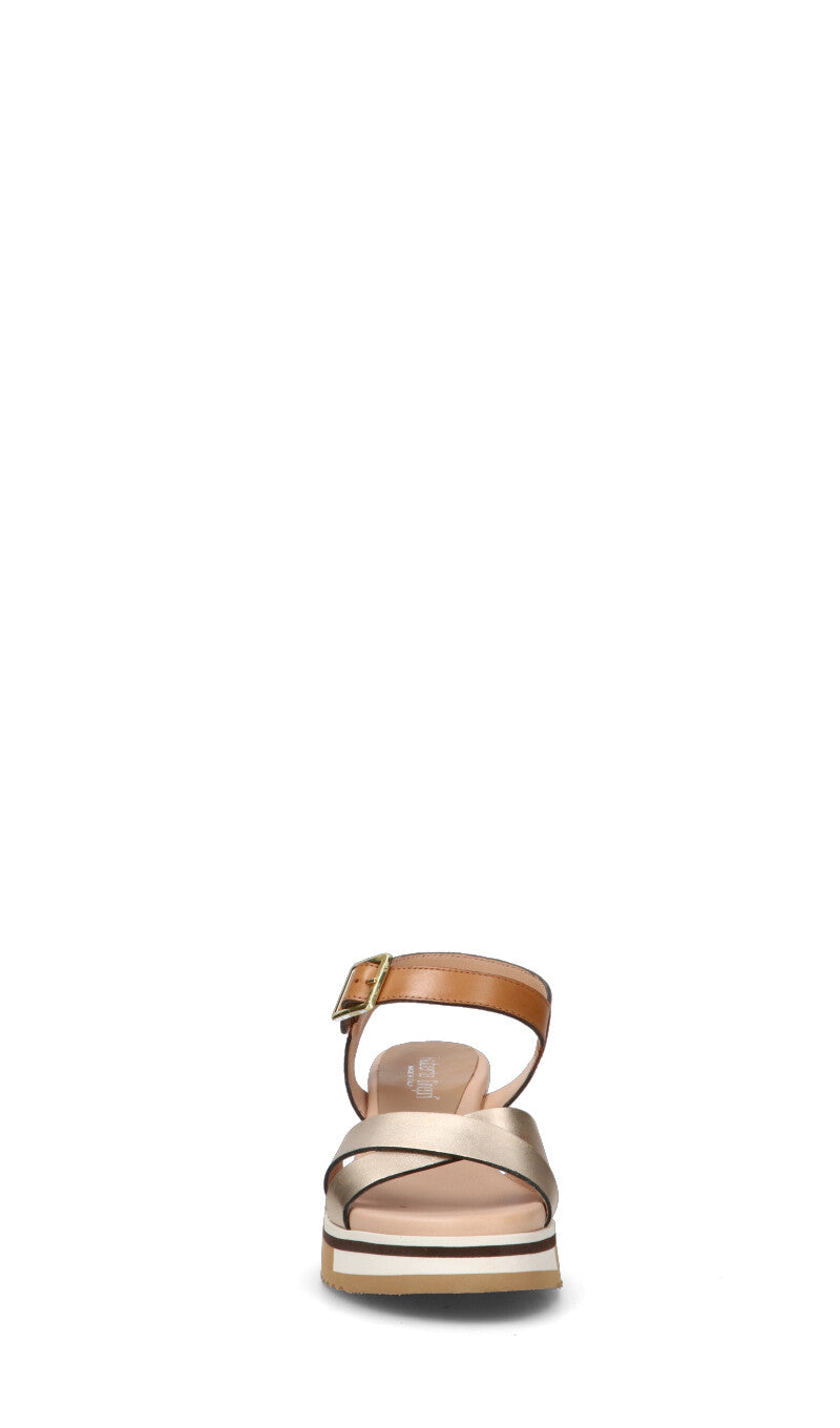 ROBERTA GINEPRI Sandalo donna marrone in pelle
