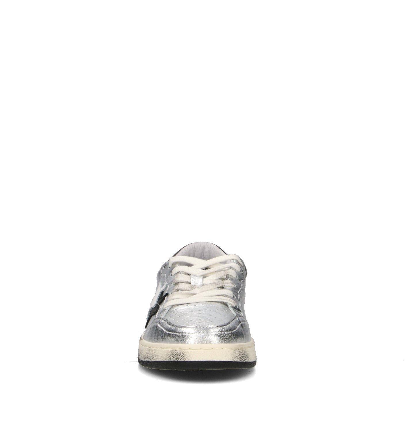 2 STAR Sneaker donna argento in pelle