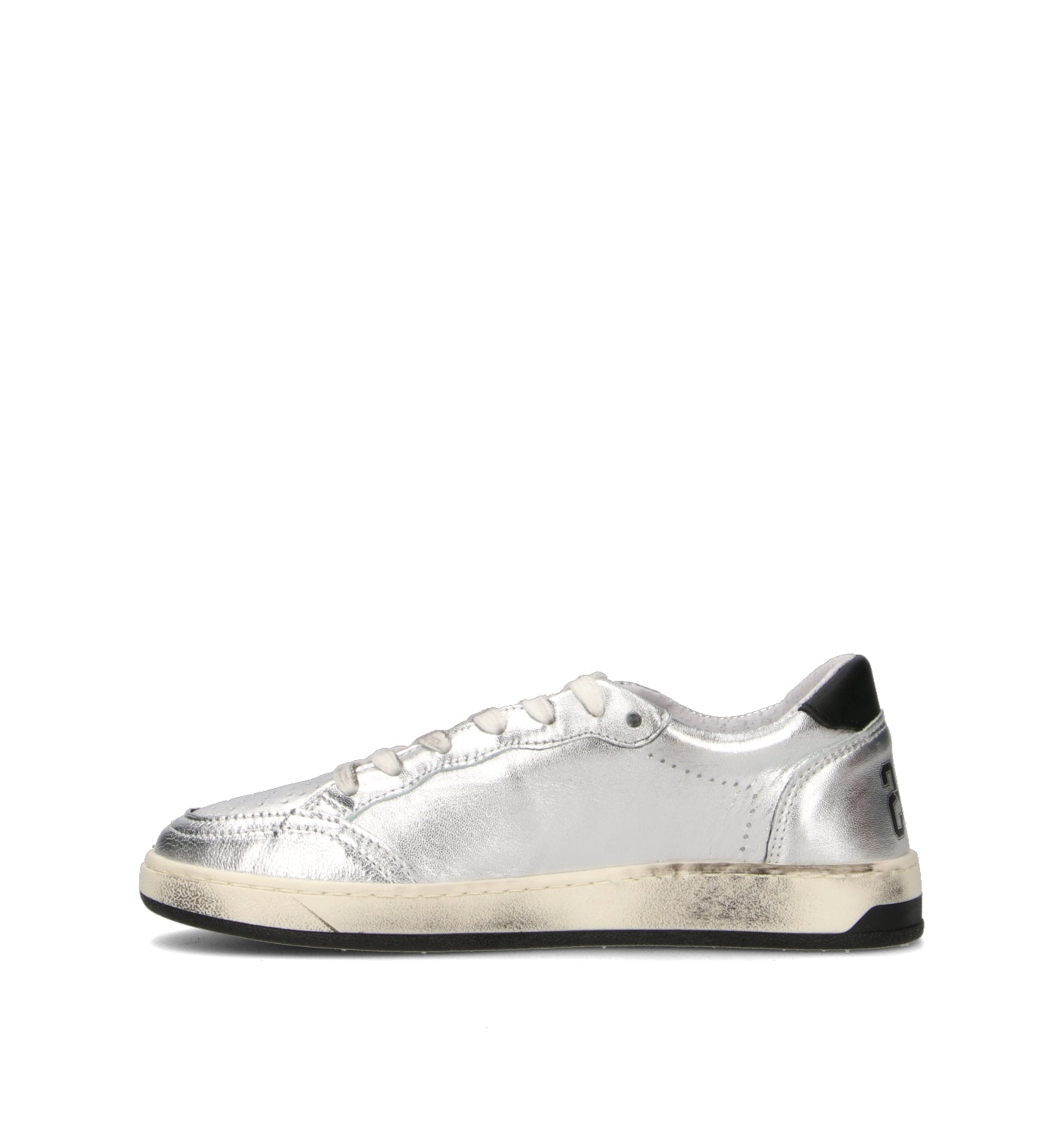 2 STAR Sneaker donna argento in pelle