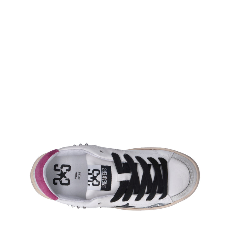 2 STAR Sneaker donna bianca