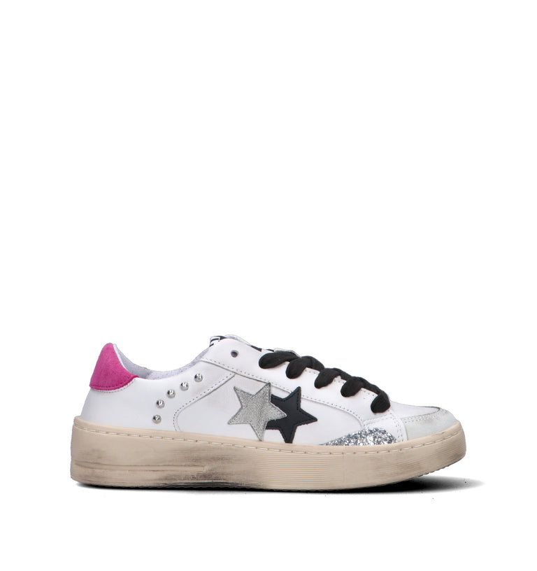 2 STAR Sneaker donna bianca