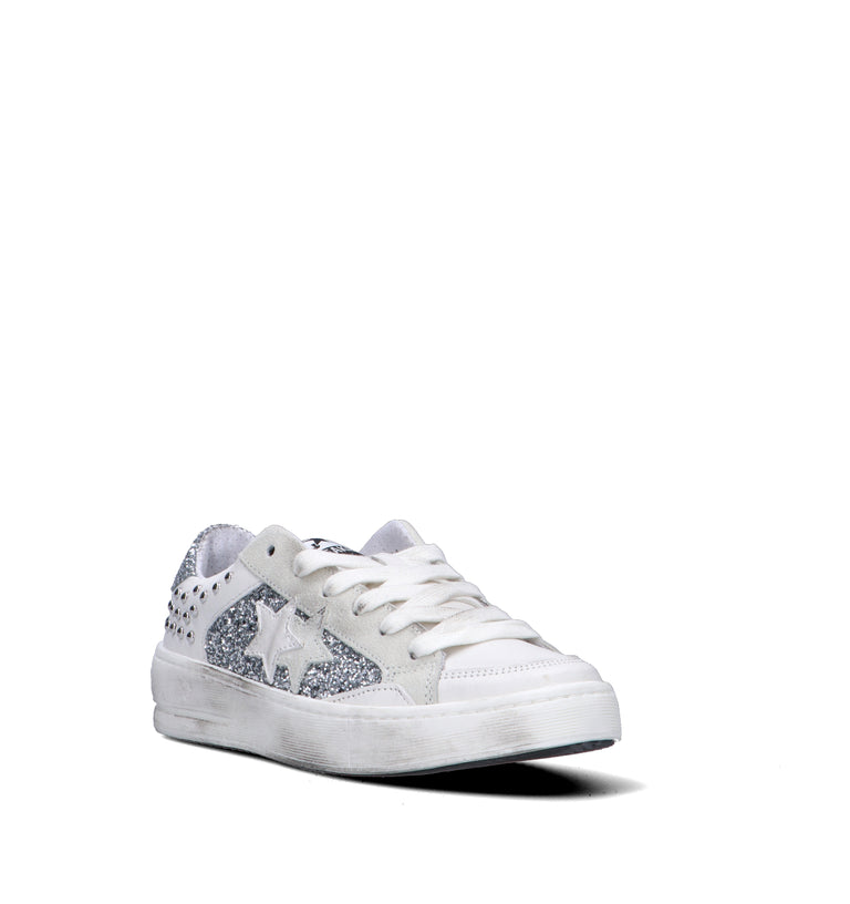 2 STAR Sneaker donna bianca/argento