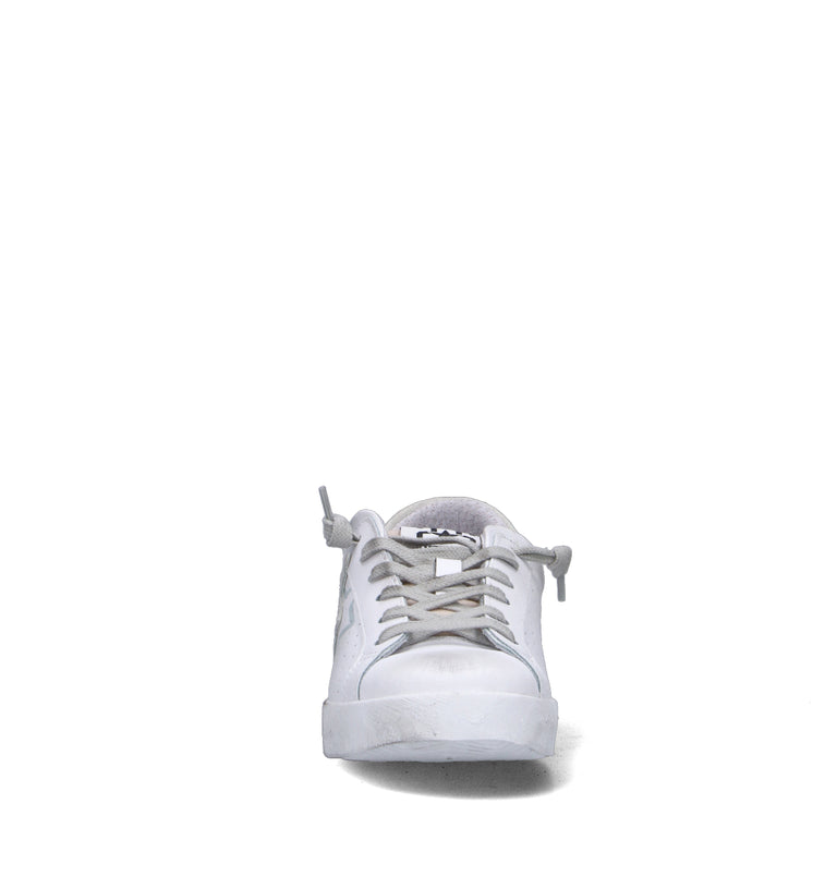 2 STAR Sneaker donna bianca in pelle