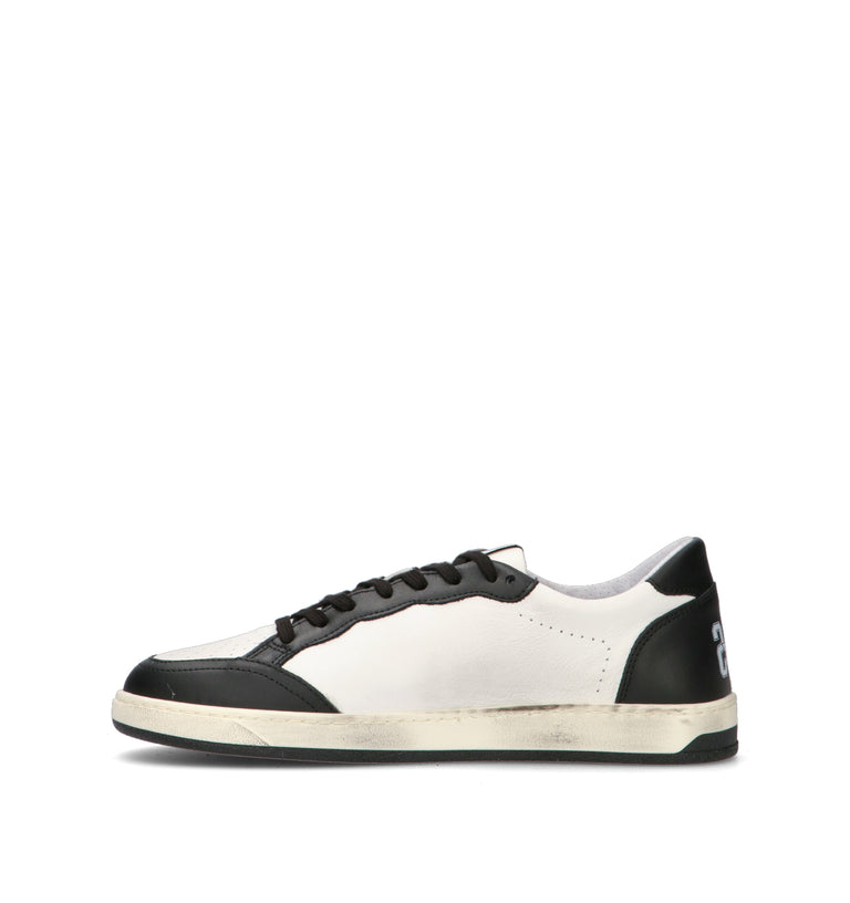 2 STAR Sneaker uomo bianca/nera in pelle