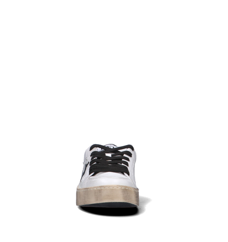 2 STAR Sneaker uomo bianca in pelle
