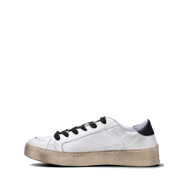 2 STAR Sneaker uomo bianca in pelle
