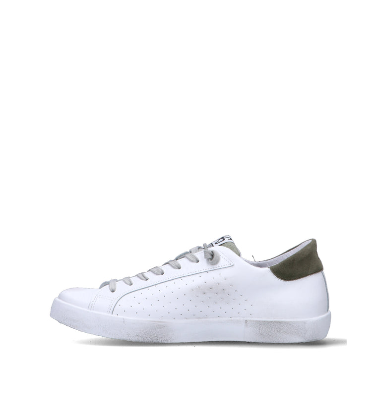 2 STAR Sneaker uomo bianca in pelle