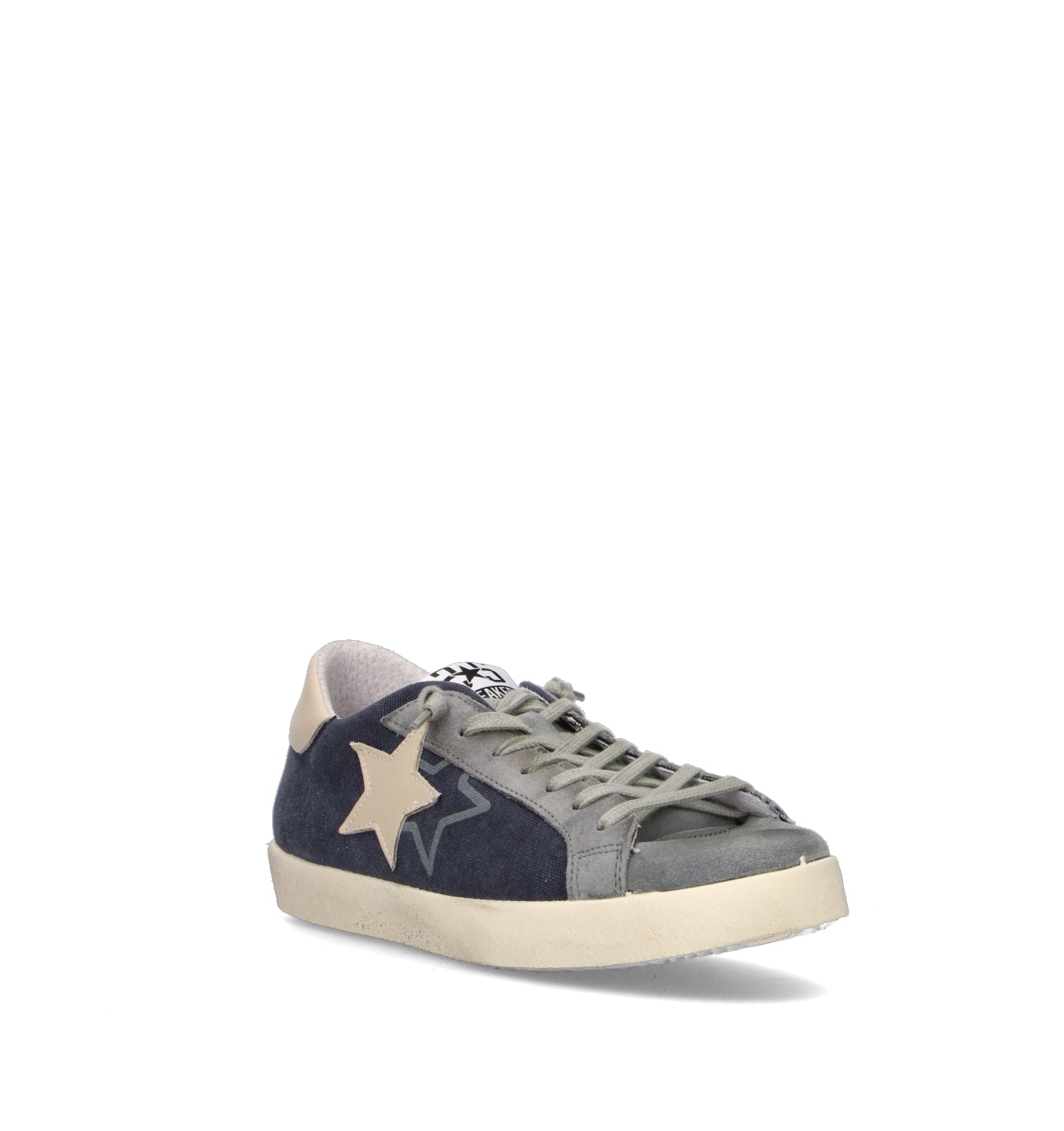 2 STAR Sneaker uomo blu in suede
