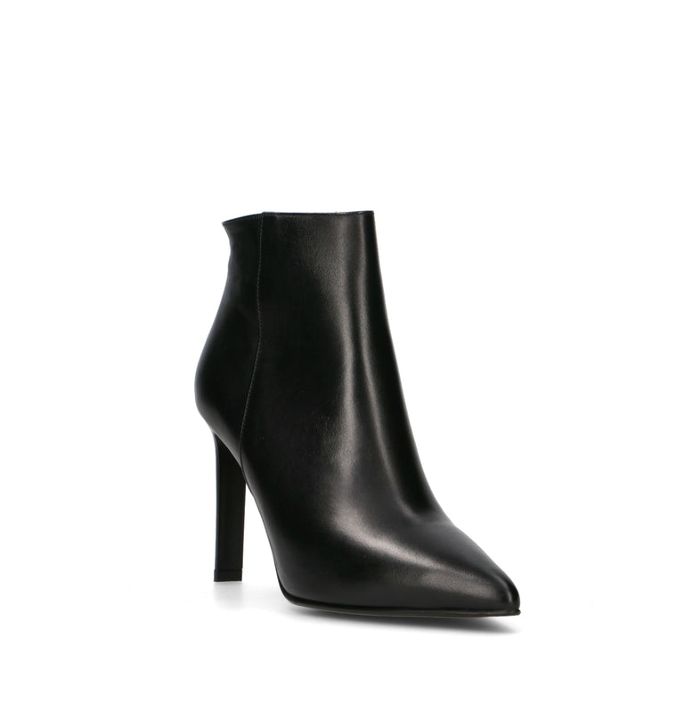 ALBANO Tronchetto donna nero in pelle