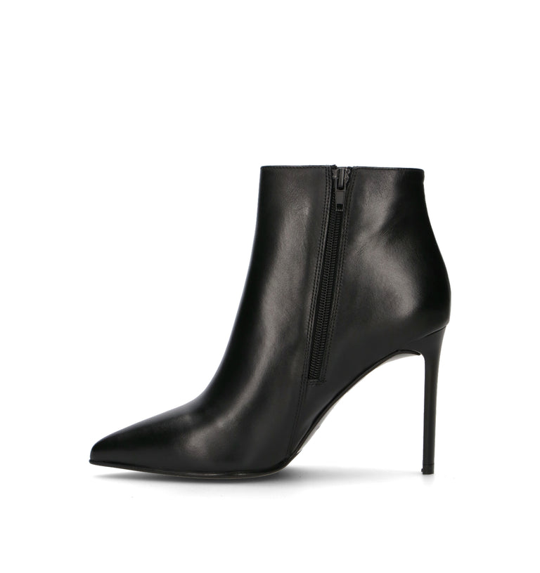 ALBANO Tronchetto donna nero in pelle