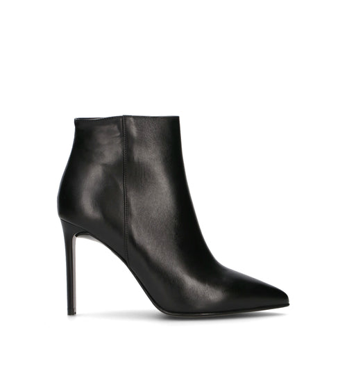 ALBANO Tronchetto donna nero in pelle