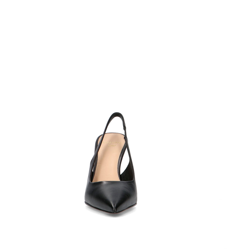 CHANTAL 1962 Slingback donna nera in pelle