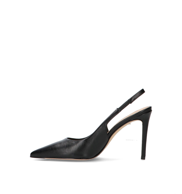 CHANTAL 1962 Slingback donna nera in pelle