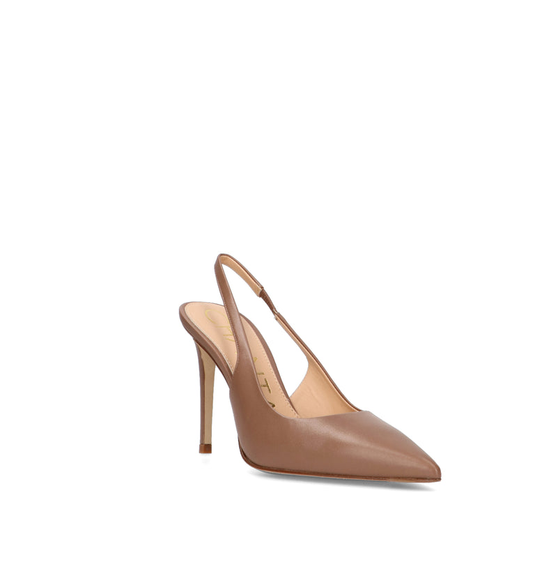 CHANTAL 1962 Slingback donna nocciola in pelle