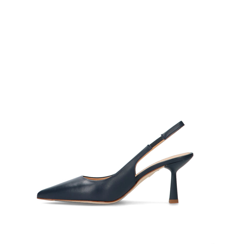 CHANTAL 1962 Slingback donna blu in pelle