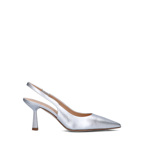 CHANTAL 1962 Slingback donna argento in pelle