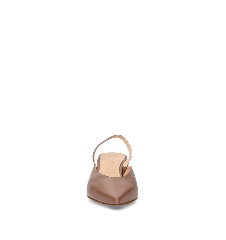 CHANTAL 1962 Slingback donna nocciola in pelle