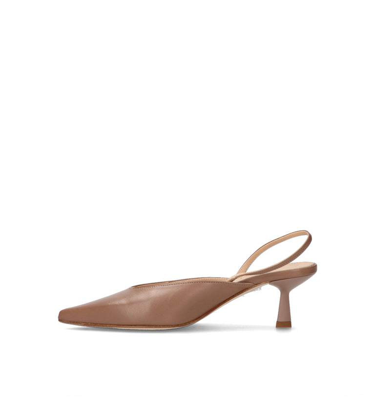 CHANTAL 1962 Slingback donna nocciola in pelle