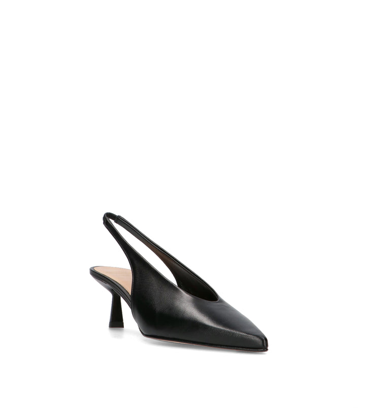 CHANTAL 1962 Slingback donna nera in pelle