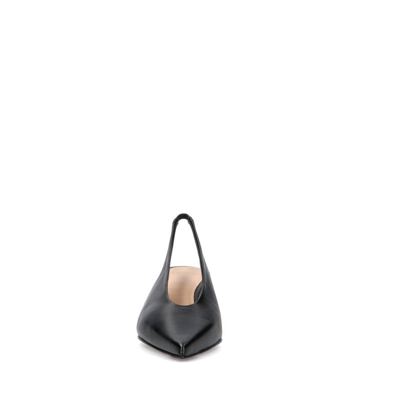 CHANTAL 1962 Slingback donna nera in pelle