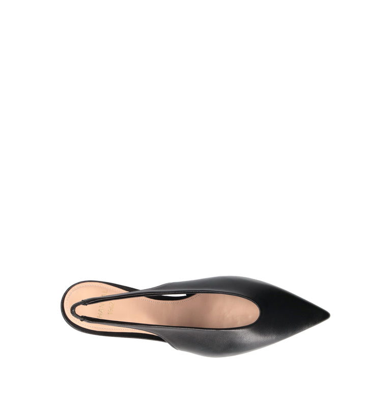 CHANTAL 1962 Slingback donna nera in pelle