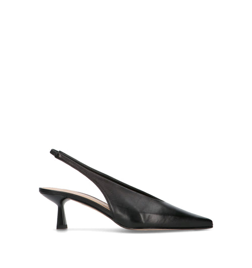 CHANTAL 1962 Slingback donna nera in pelle