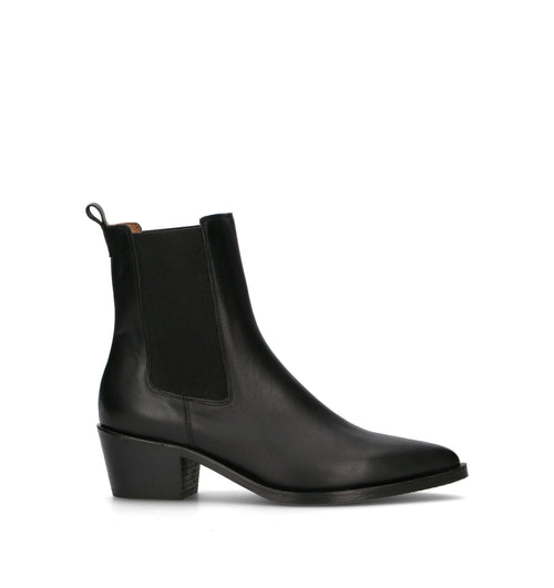 ALBANO Tronchetto donna nero in pelle