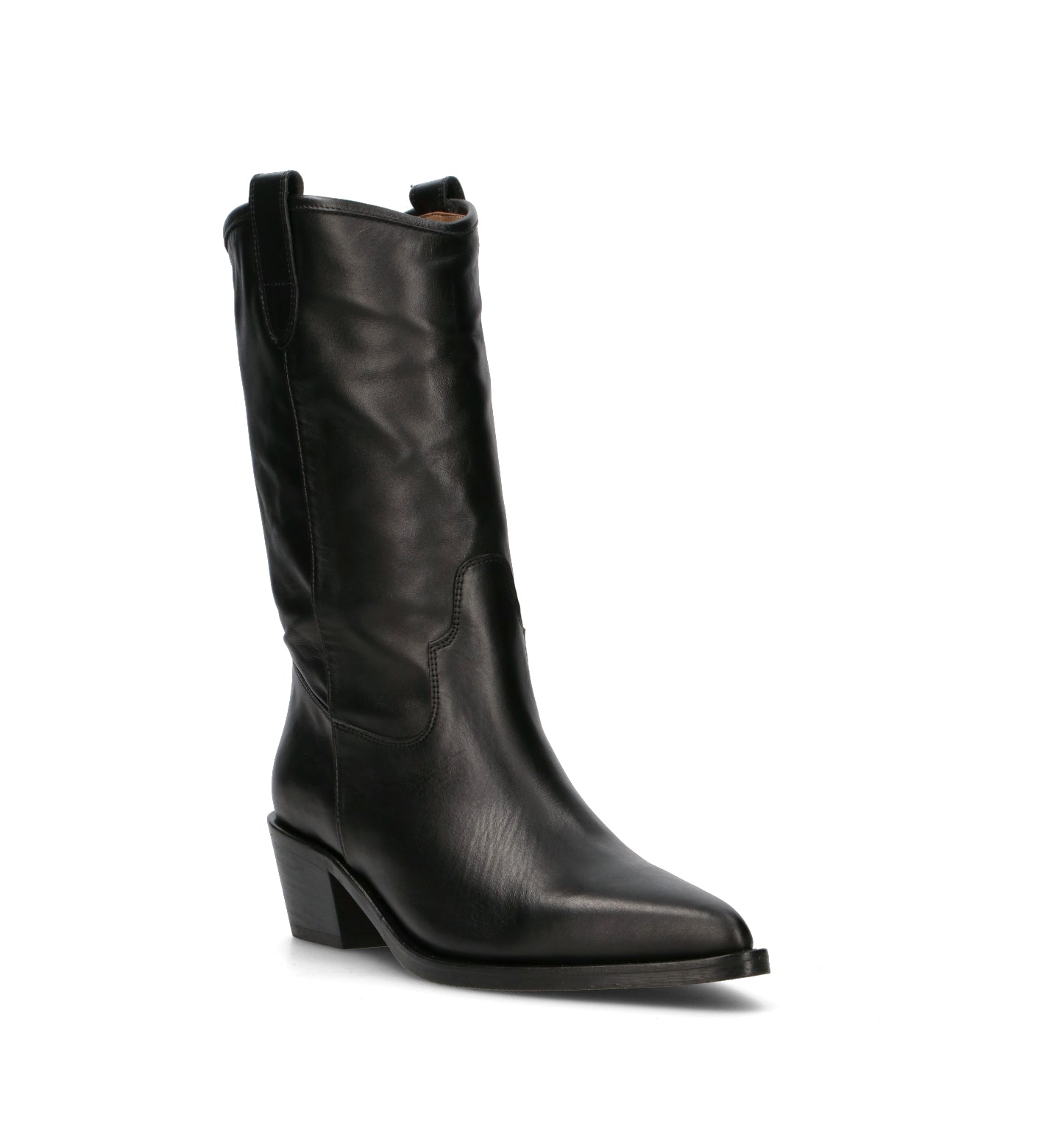 ALBANO Stivale donna nero in pelle