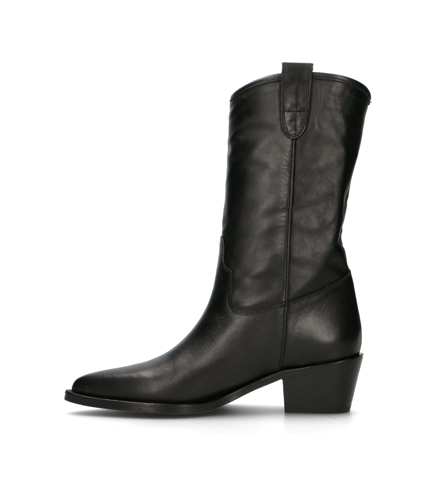 ALBANO Stivale donna nero in pelle