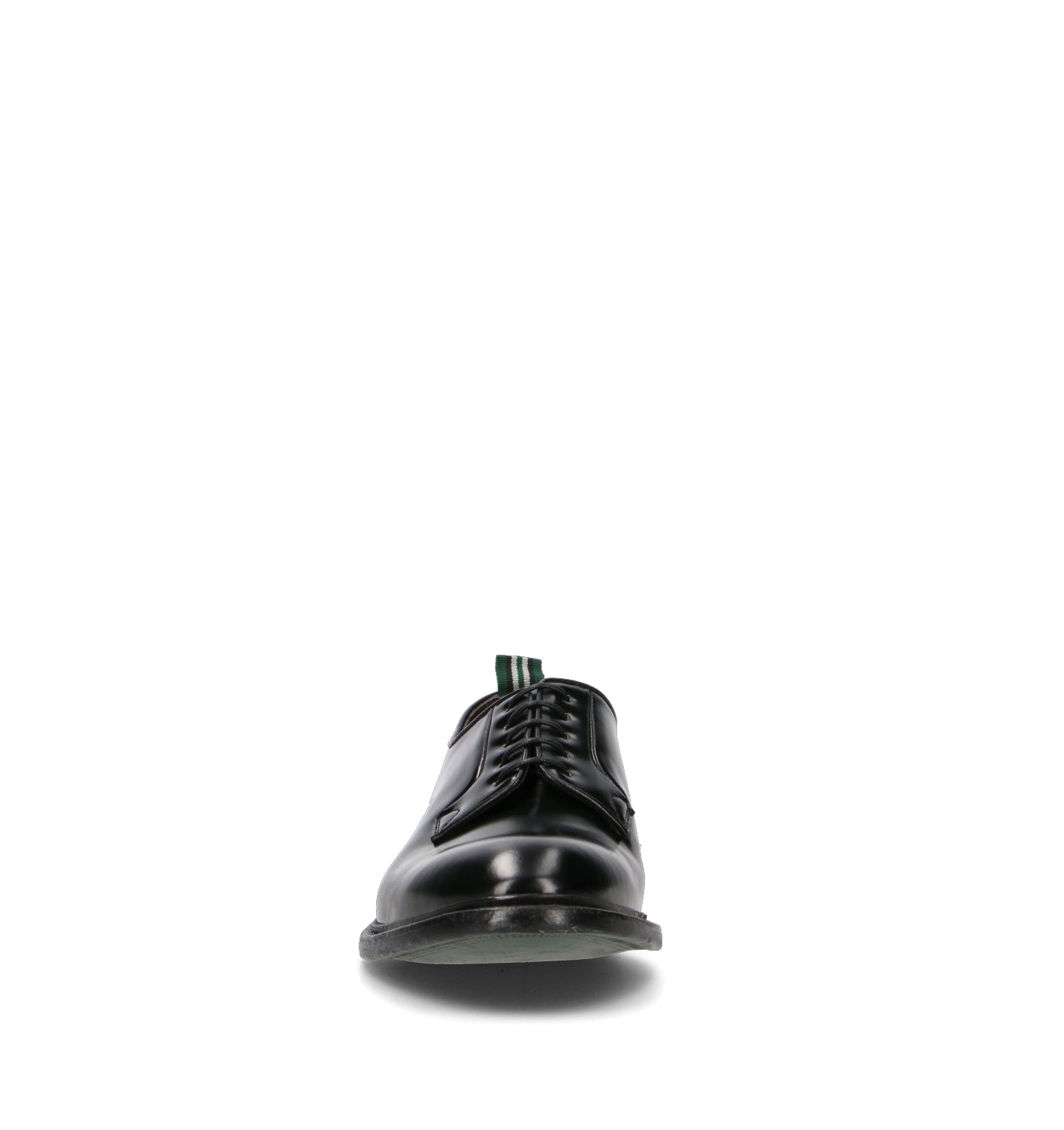 GREEN GEORGE Stringata uomo nera in pelle