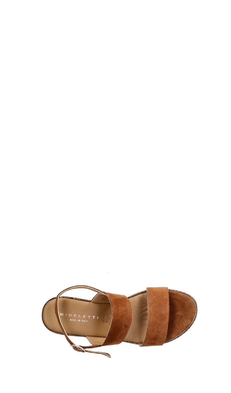 MIDELETTE Zeppa donna marrone suede