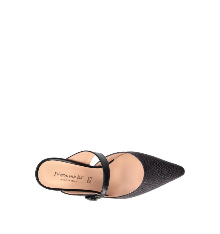 REBECCA VAN DIK Slingback donna nera