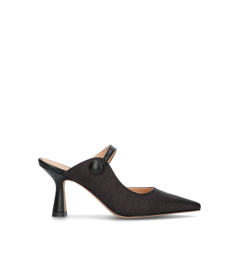 REBECCA VAN DIK Slingback donna nera