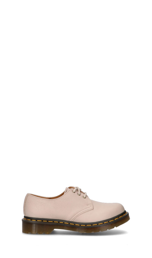 DR. MARTENS Stringata donna beige in pelle