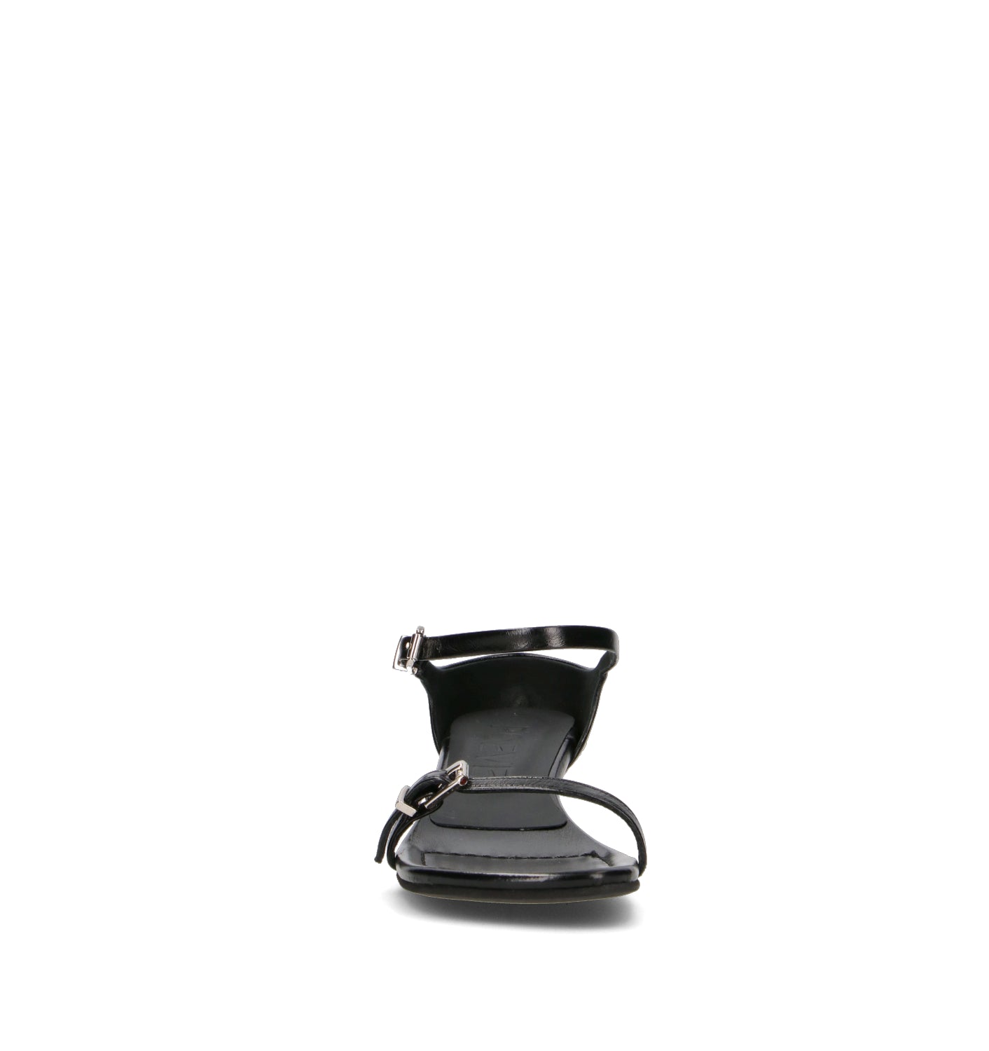 POEVE Sandalo donna nero in pelle