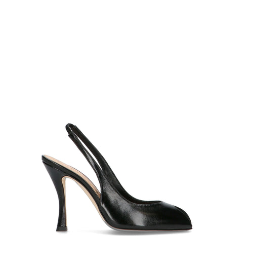 CHANTAL 1962 Sandalo donna nero in pelle