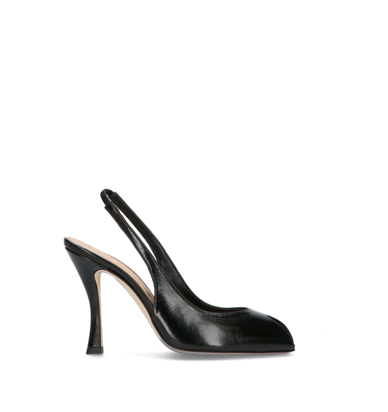 CHANTAL 1962 Sandalo donna nero in pelle