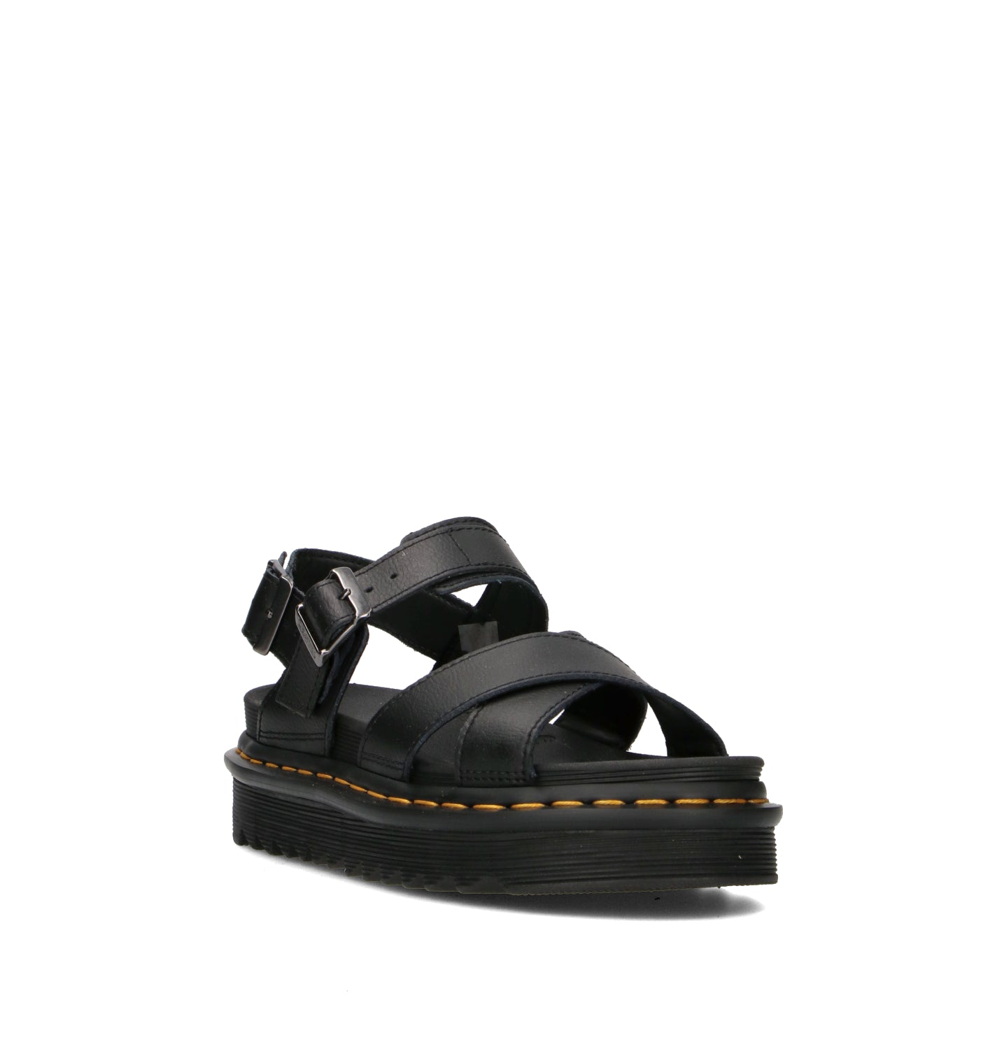 DR. MARTENS Sandalo donna nero in pelle
