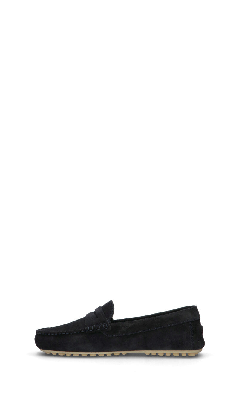 FRAU Mocassino uomo blu in suede