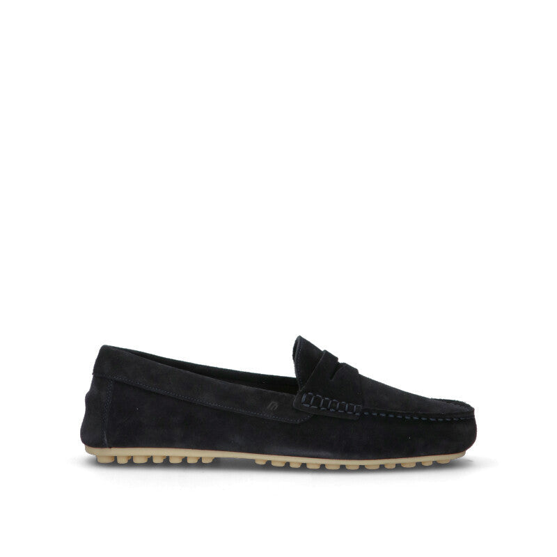 FRAU Mocassino uomo blu in suede