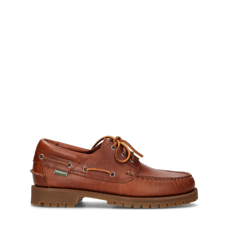 SEBAGO Scarpa barca uomo marrone in pelle