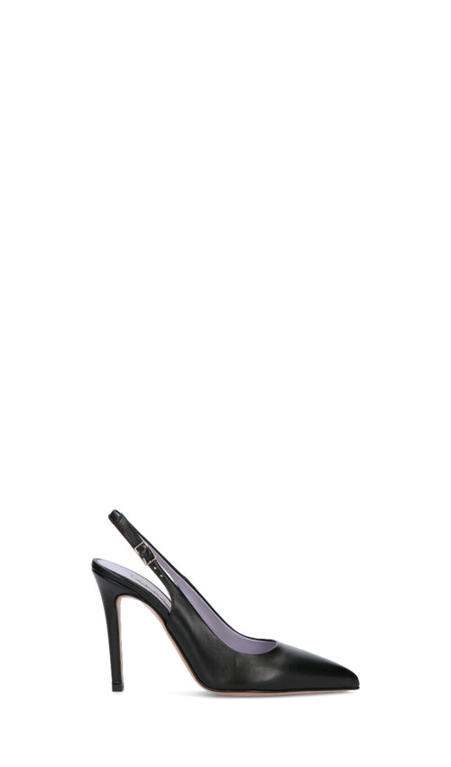 ALBANO Slingback donna nera in pelle