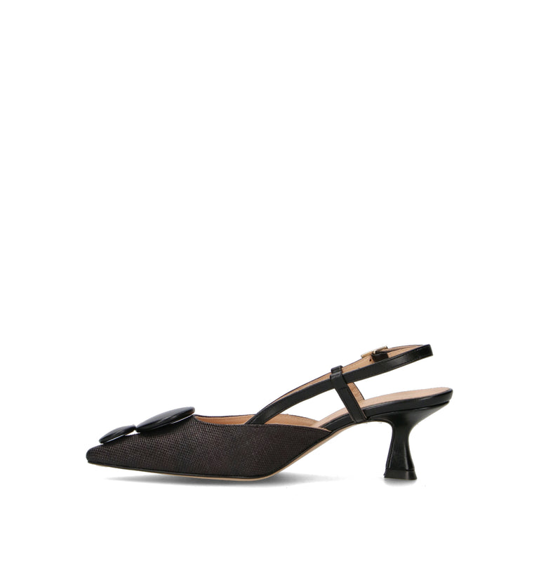 REBECCA VAN DIK Slingback donna nera