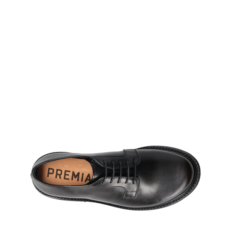 PREMIATA Stringata uomo nera in pelle
