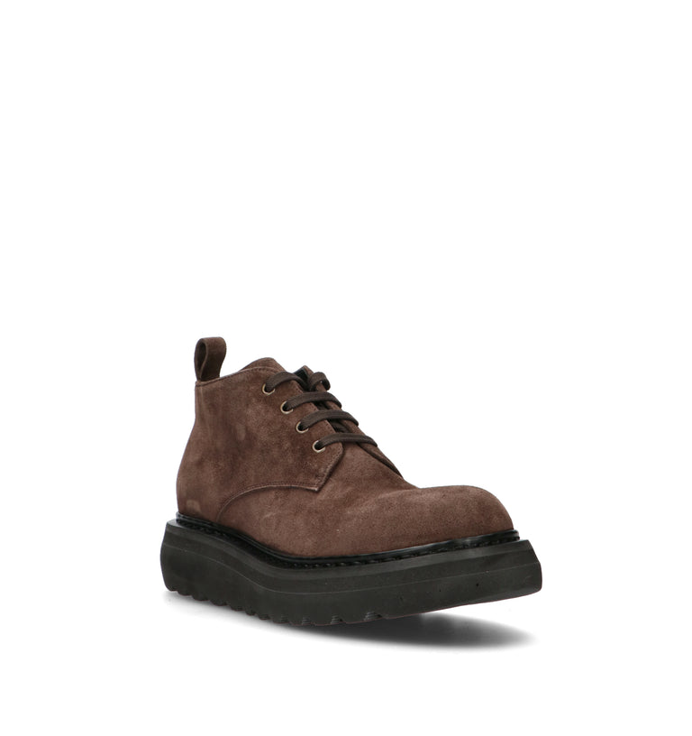 PREMIATA Stringata uomo testa di moro in suede